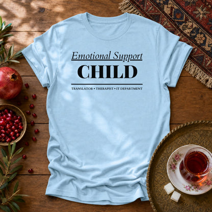 Emotional Support Child Unisex T-Shirt - Light Blue
