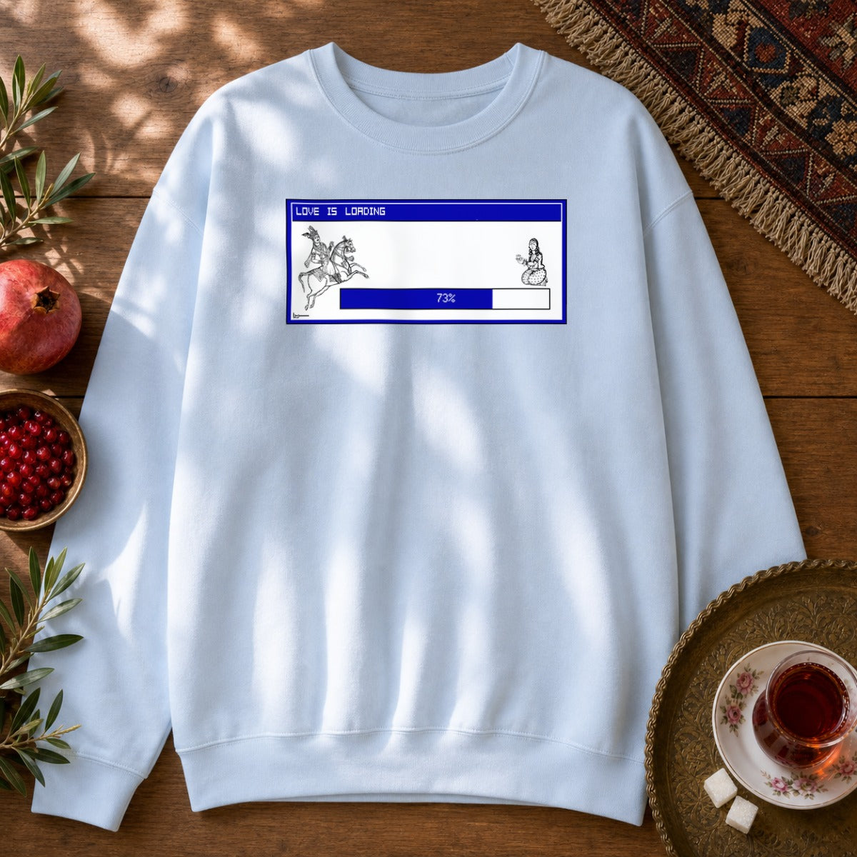 Love is Loading Sweatshirt - Light Blue