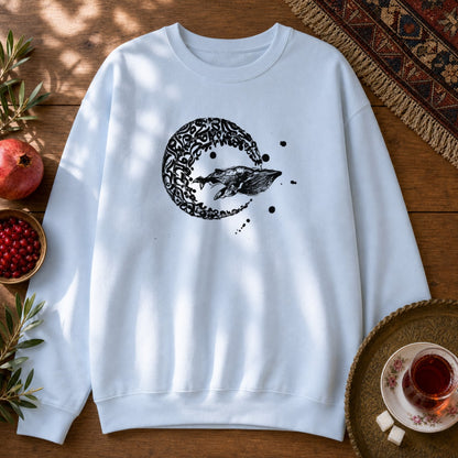 Whale Journey Sweatshirt - Light Blue