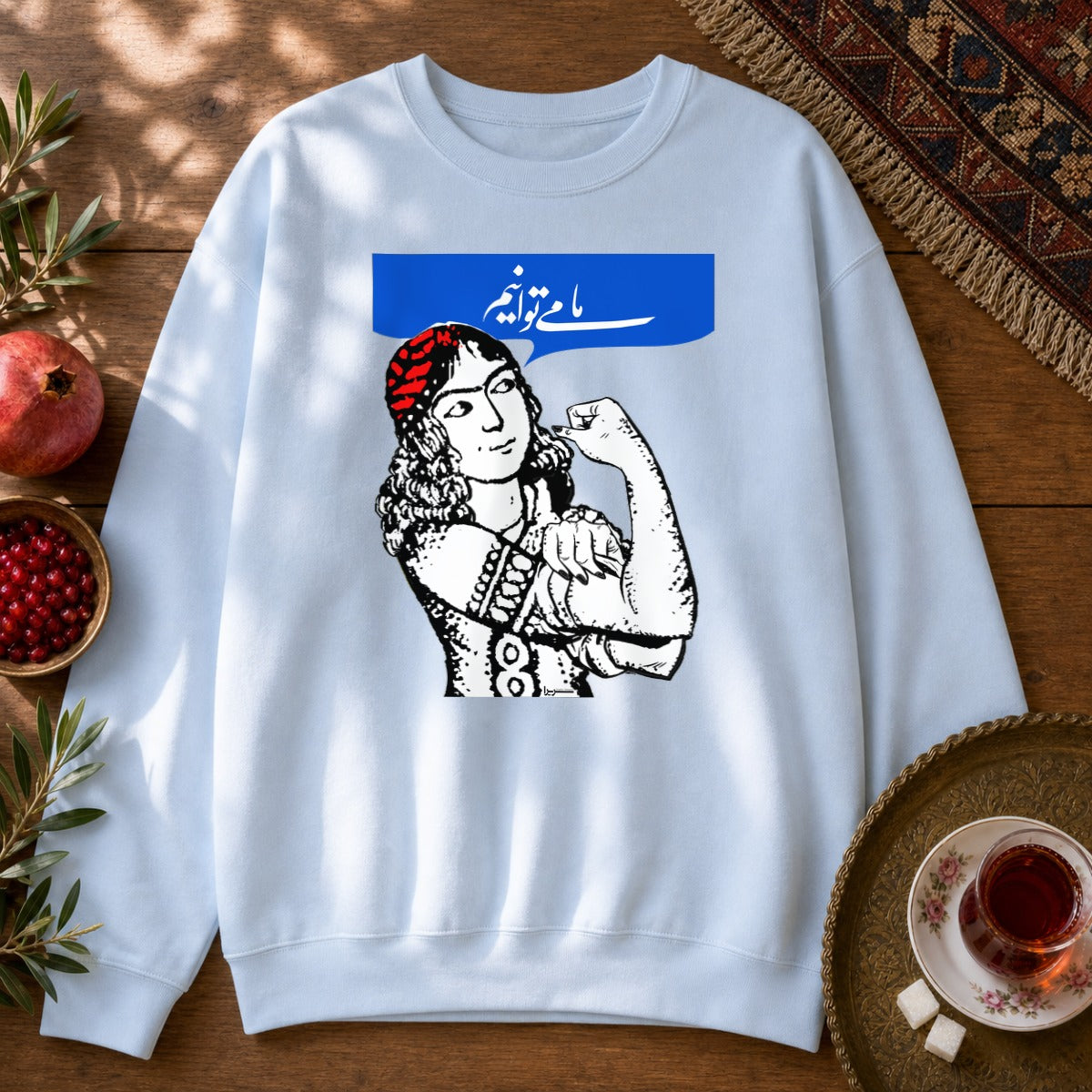We Can Do It Sweatshirt - Light Blue