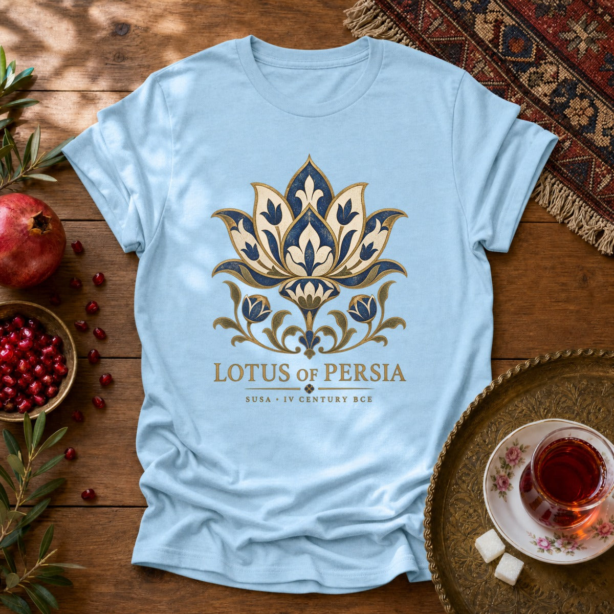 Lotus of Persia Unisex T-Shirt - Light Blue