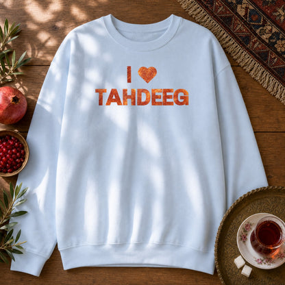 I Love Tahdeeg Sweatshirt - Light Blue