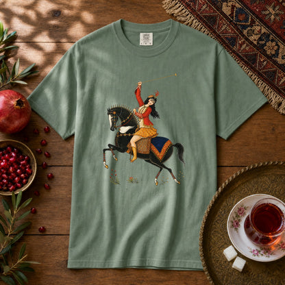 Qajari Polo Premium Tee - Light Green