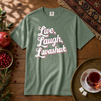 Live, Laugh, Lavashak Premium Tee - Light Green