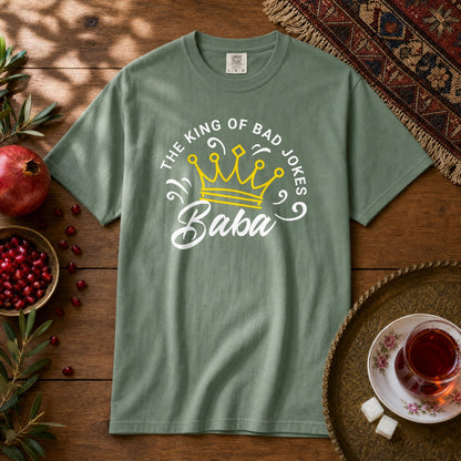 Baba - Bad Jokes King Premium Tee - Light Green