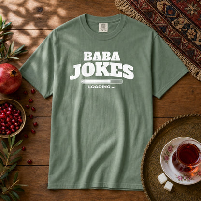 Baba Jokes Loading Premium Tee - Light Green