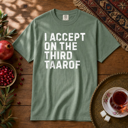 I Accept on the Third Taarof Premium Tee - Light Green