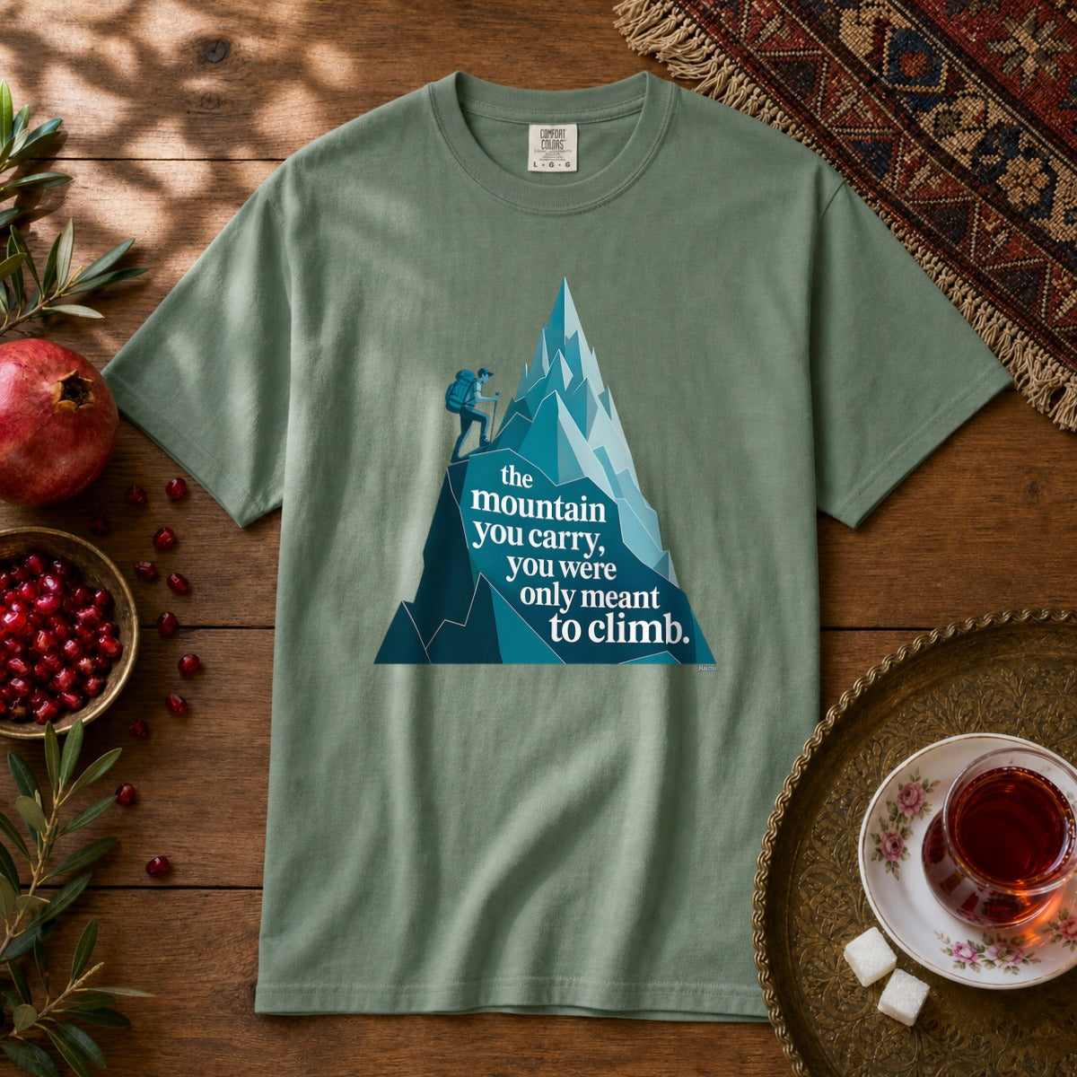 Mountain - Rumi Premium Tee - Light Green