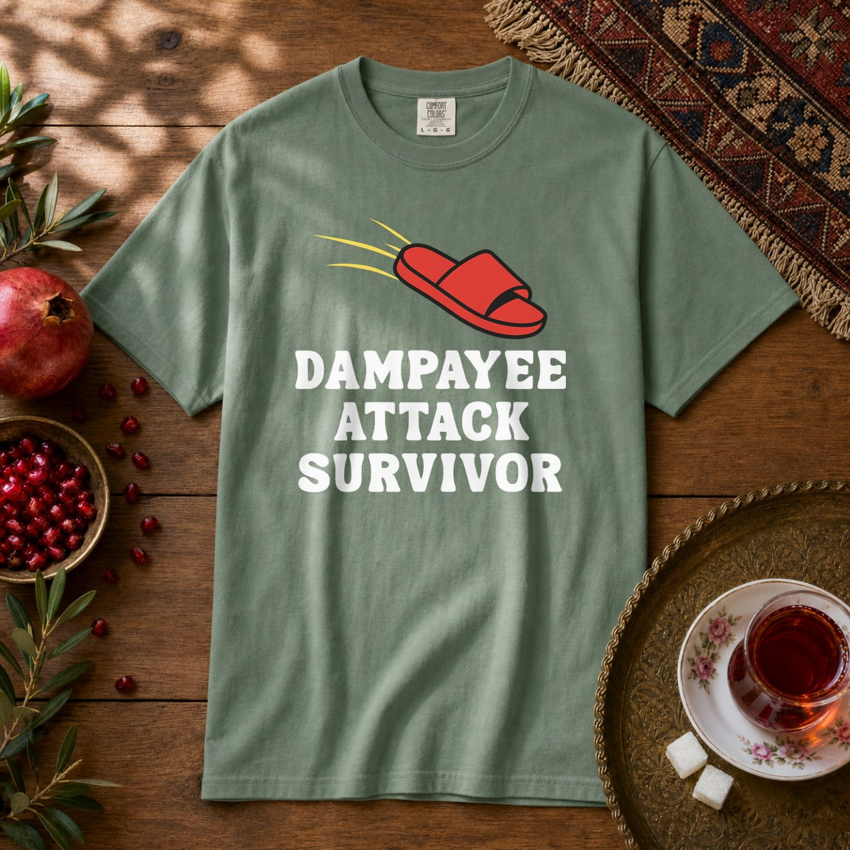Dampayee Attack Survivor Premium Tee - Light Green