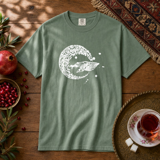 Whale Journey Premium Tee - Light Green