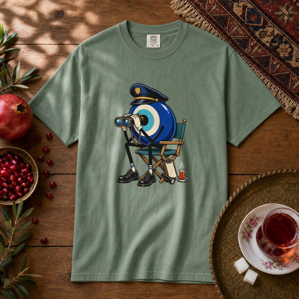 Nazar Guard Premium Tee - Light Green