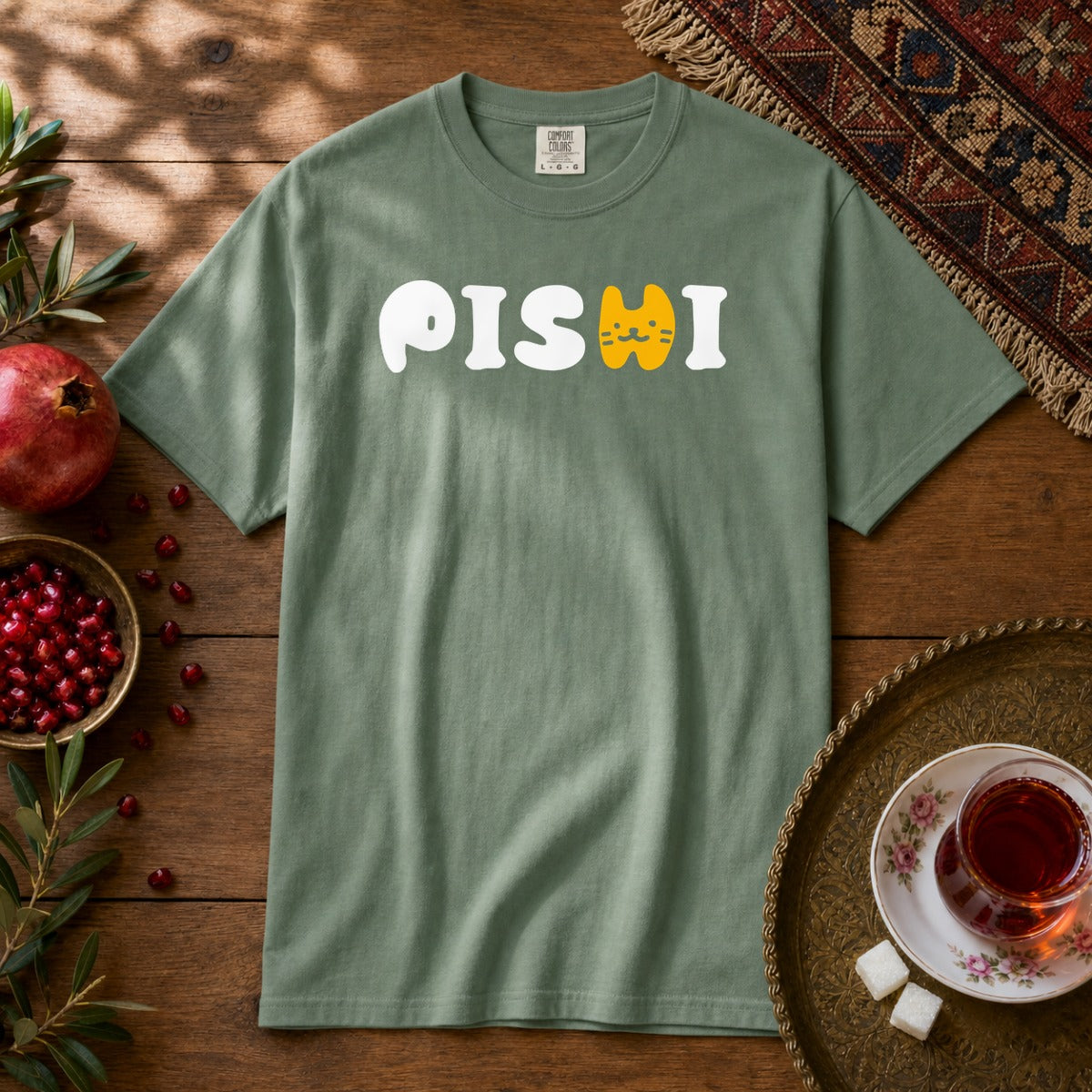 Pishi Type Premium Tee - Light Green