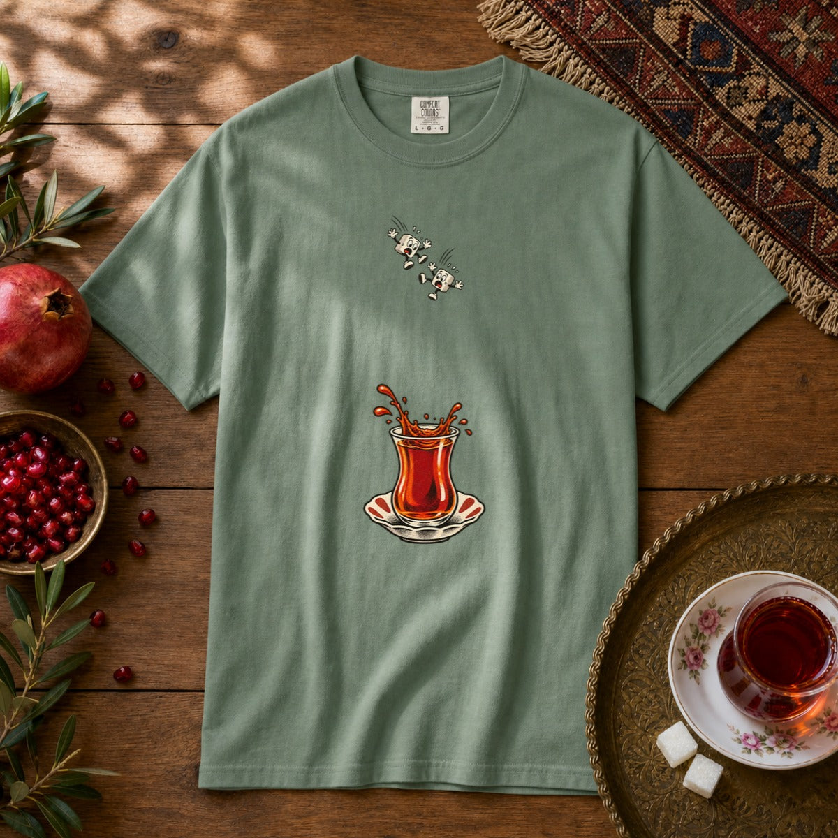 Diving Ghands Premium Tee - Light Green