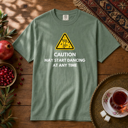 Dance Caution Sign Premium Tee - Light Green