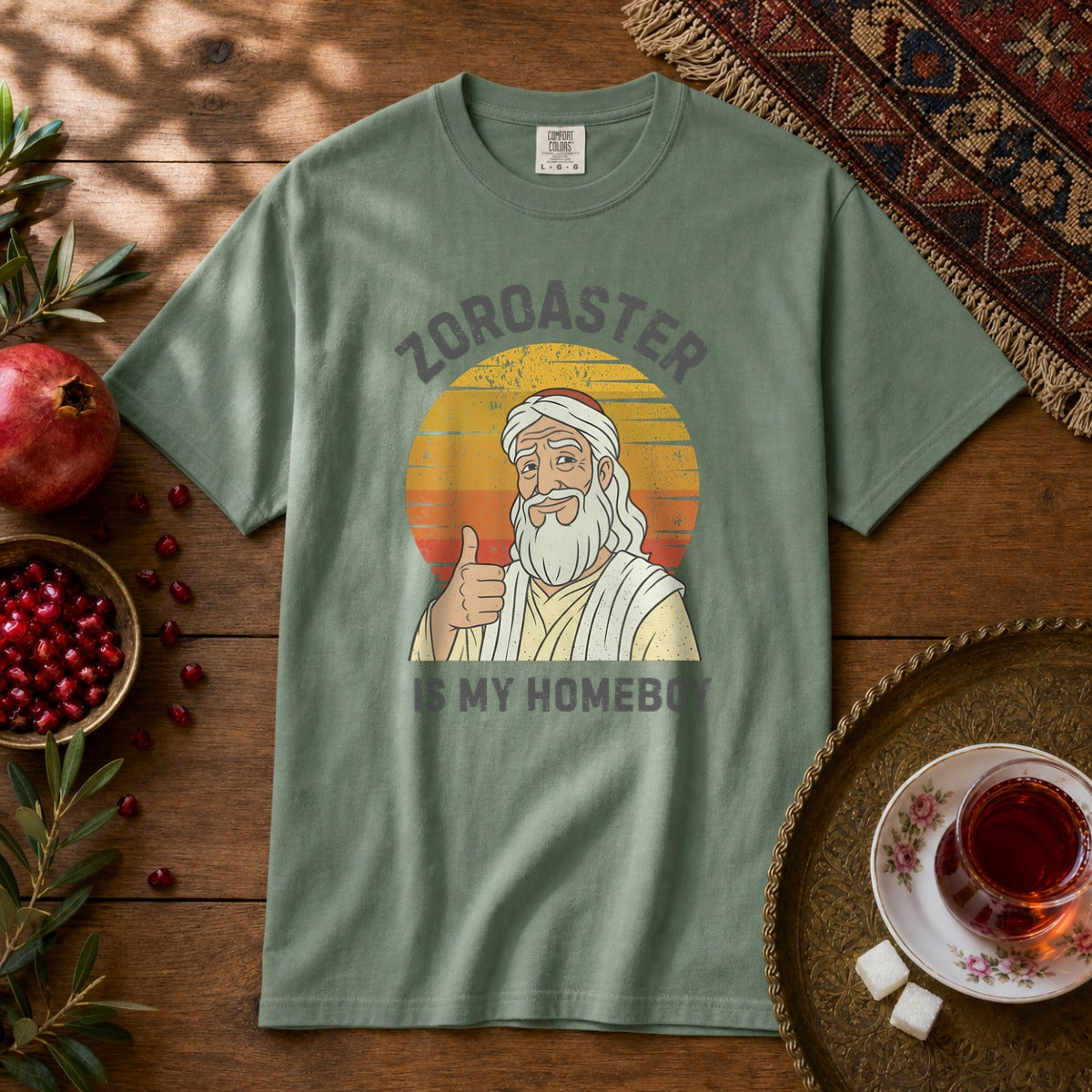 Zoroaster is my homeboy Premium Tee - Light Green
