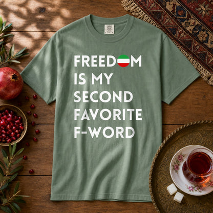 Freedom is my Second Favorite F-word Premium Tee - Light Green
