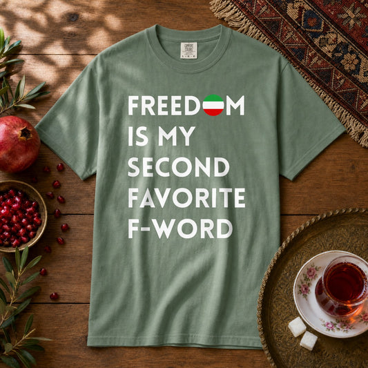 Freedom is my Second Favorite F-word Premium Tee - Light Green