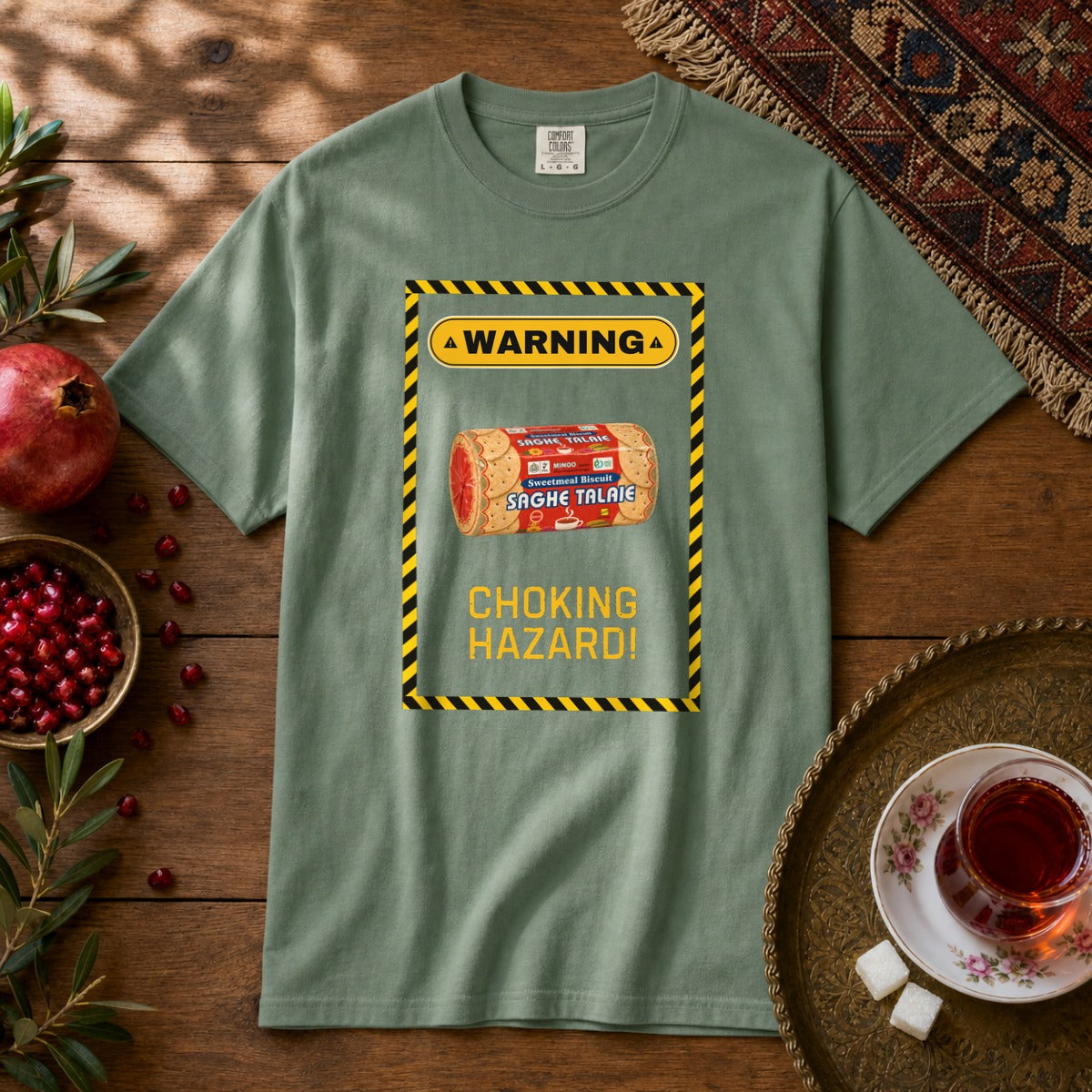 Saghe Talaie Premium Tee - Light Green