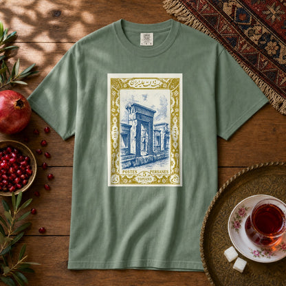 Persepolis Stamp Premium Tee - Light Green