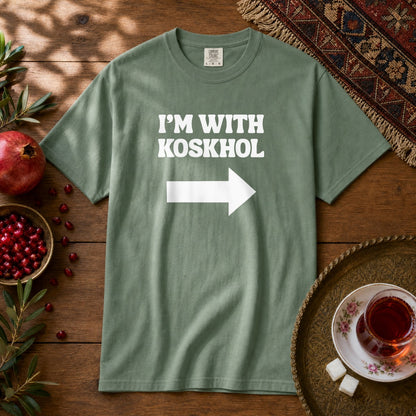 I'm with Koskhol - Left Premium Tee - Light Green