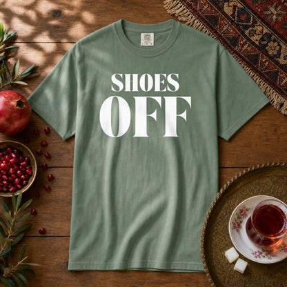 Shoes Off Premium Tee - Light Green