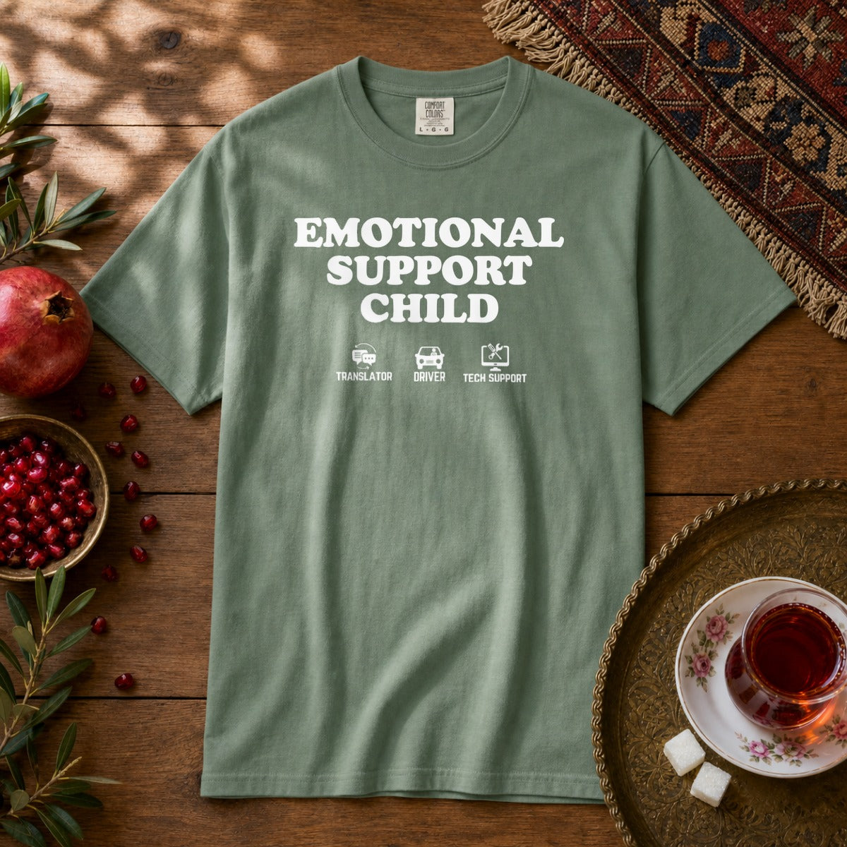 Emotional Support Child 2 Premium Tee - Light Green