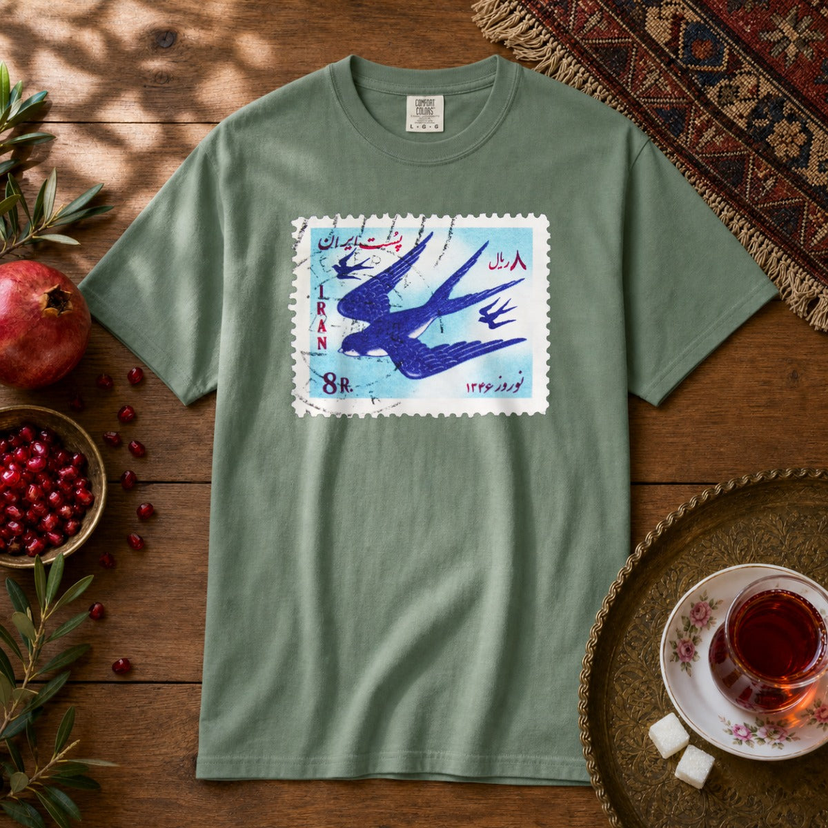Nowruz Parastoo Premium Tee - Light Green