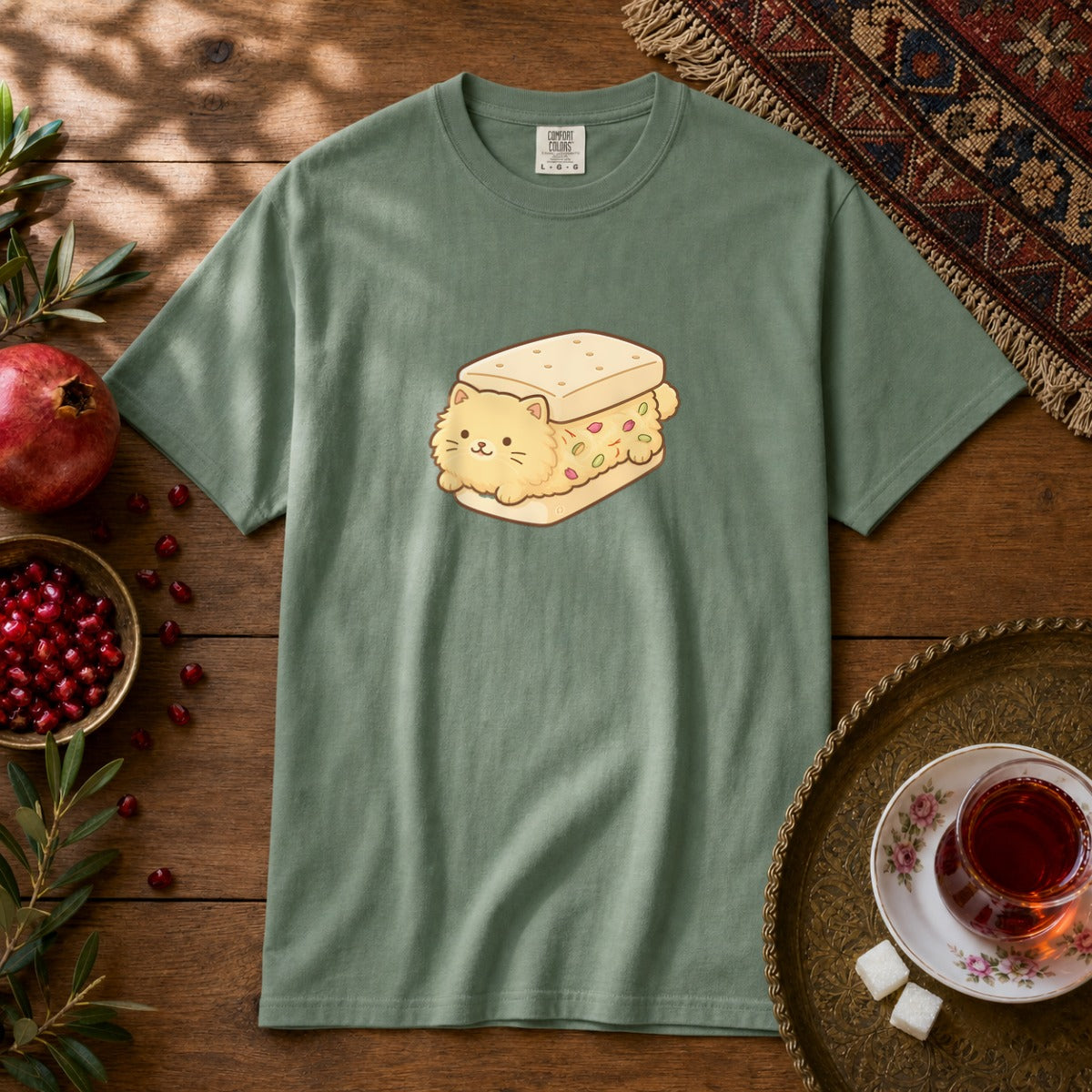 Persian Ice Cream Sonnati Premium Tee - Light Green