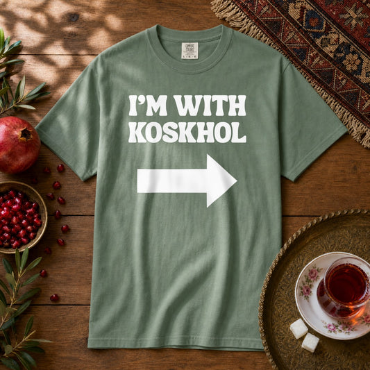 I'm with Koskhol - Left Premium Tee - Light Green