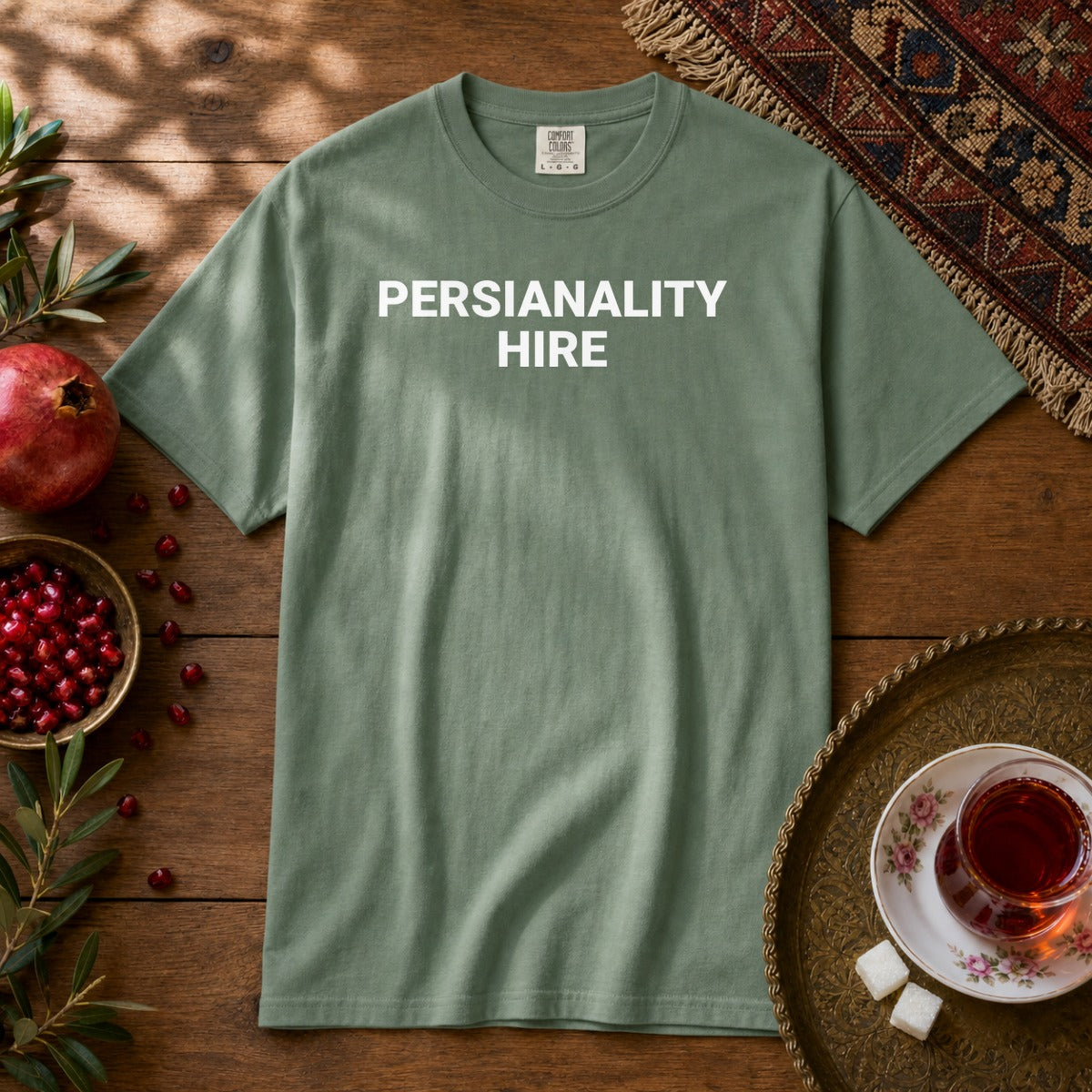 Persianality Hire Premium Tee - Light Green