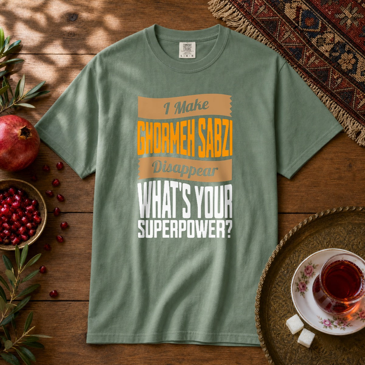 I make Ghormeh Sabzi disappear Premium Tee - Light Green