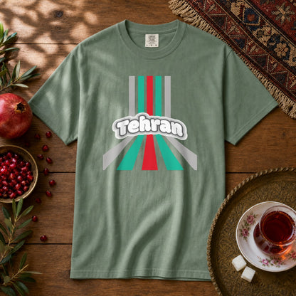 Retro Tehran Premium Tee - Light Green