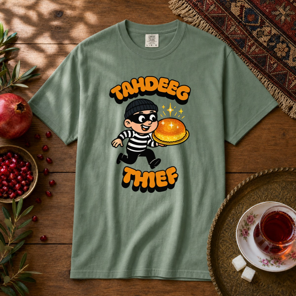 Tahdeeg Thief Premium Tee - Light Green