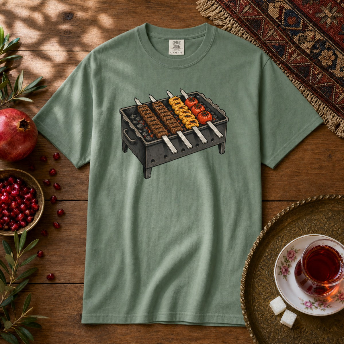 Kabab Graphics Premium Tee - Light Green