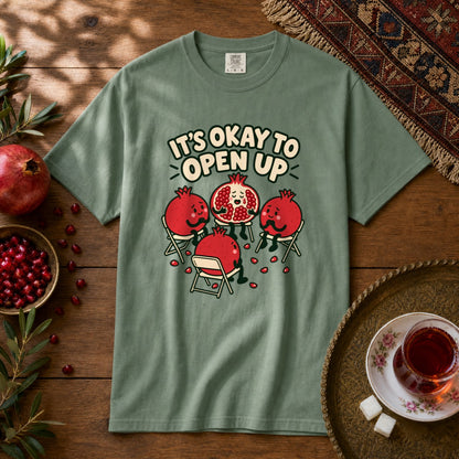 It's Okay to Open Up Premium Tee - Light Green
