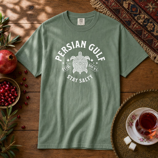 Persian Gulf Estd 550 BC Premium Tee - Light Green