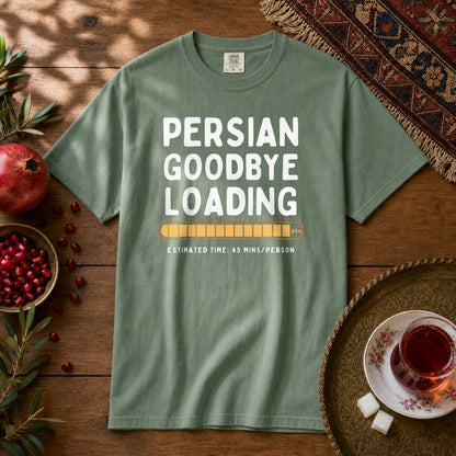 Persian Goodbye Loading Premium Tee - Light Green