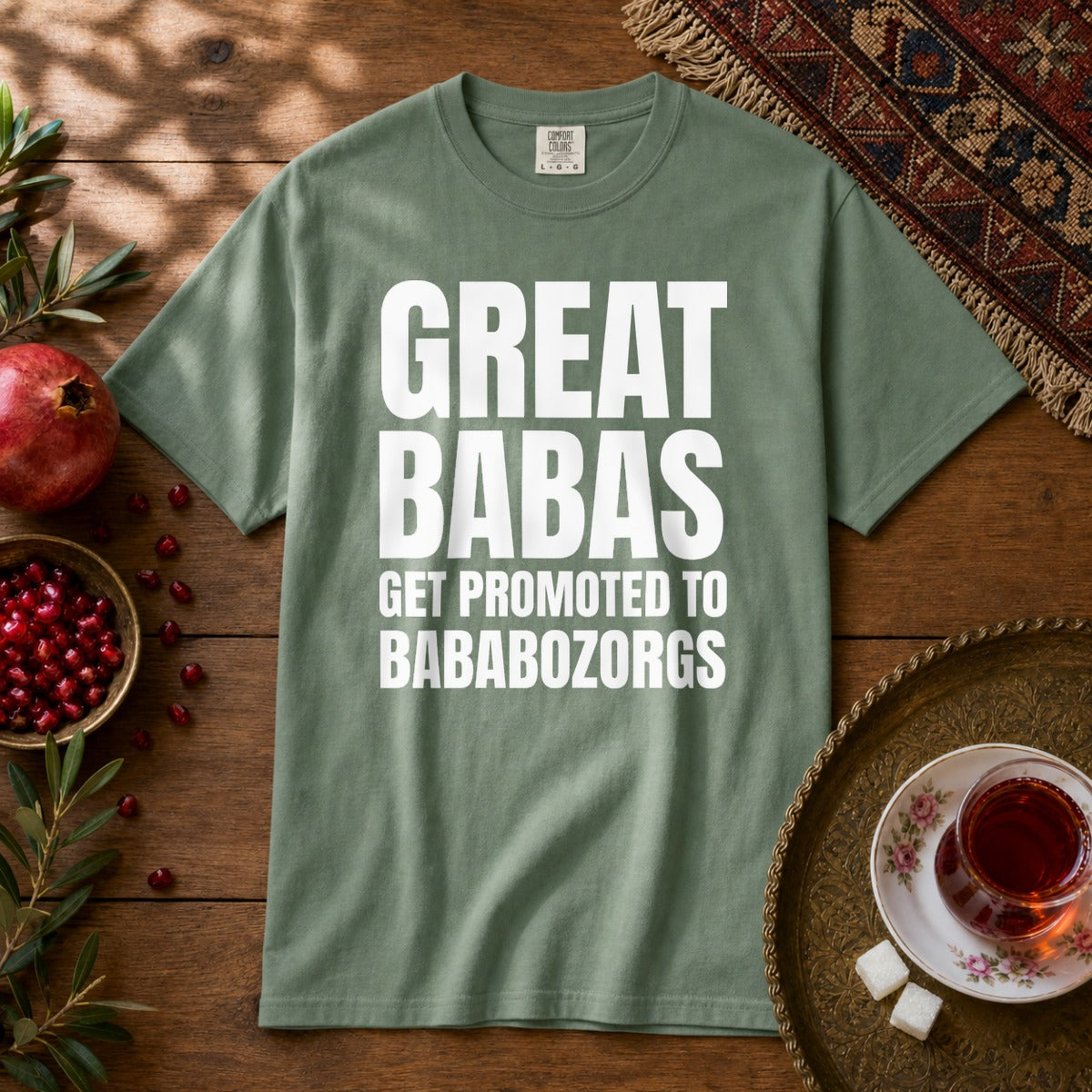 Great Babas Get Promoted to Bababozorgs  Premium Tee - Light Green