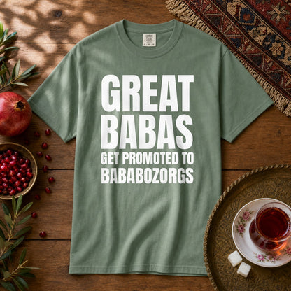 Great Babas Get Promoted to Bababozorgs  Premium Tee - Light Green