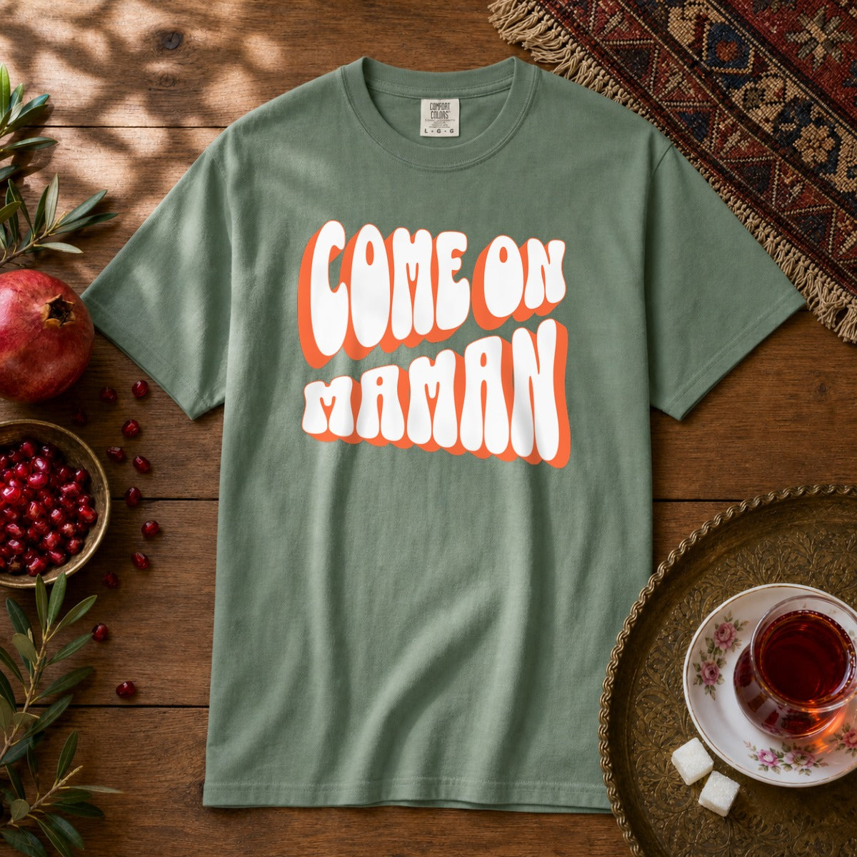 Come On Maman Premium Tee - Light Green