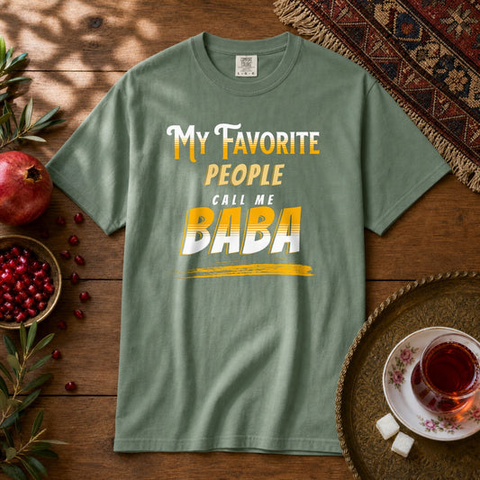 My favorite people call me Baba Premium Tee - Light Green
