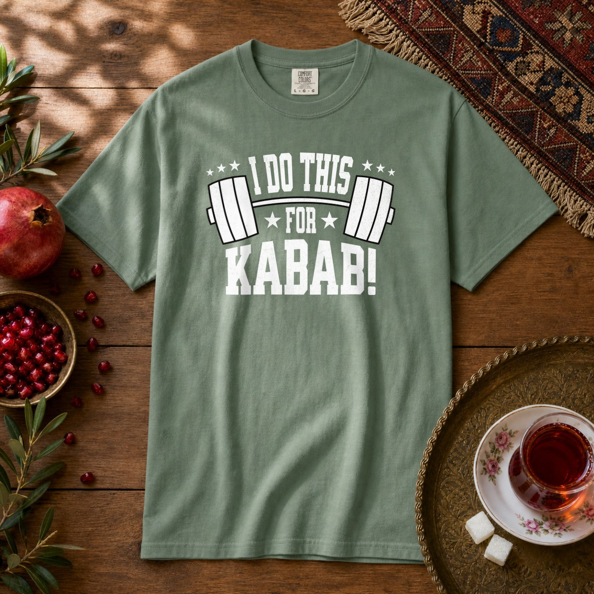 I do this for Kabab! Premium Tee - Light Green