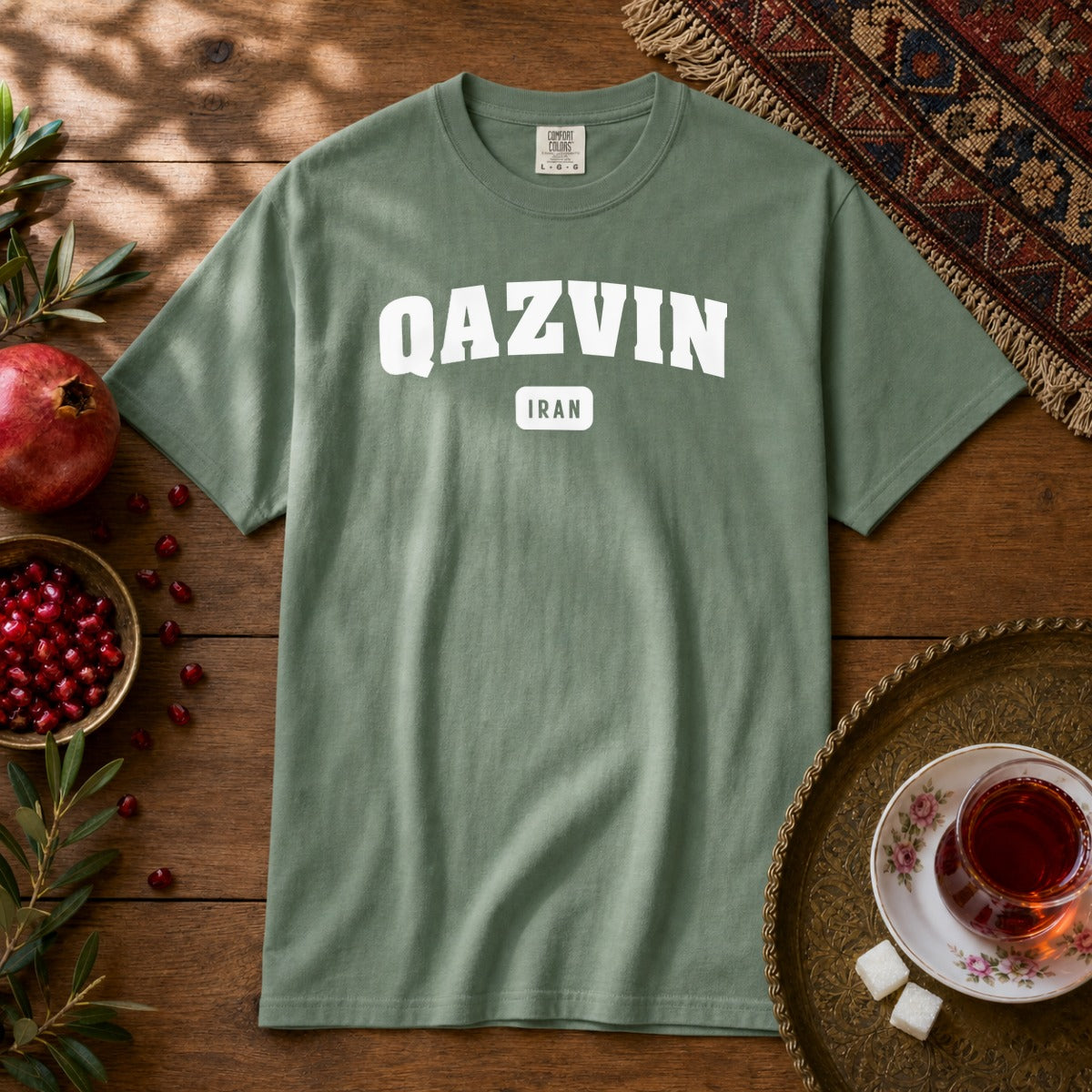 Qazvin Premium Tee - Light Green
