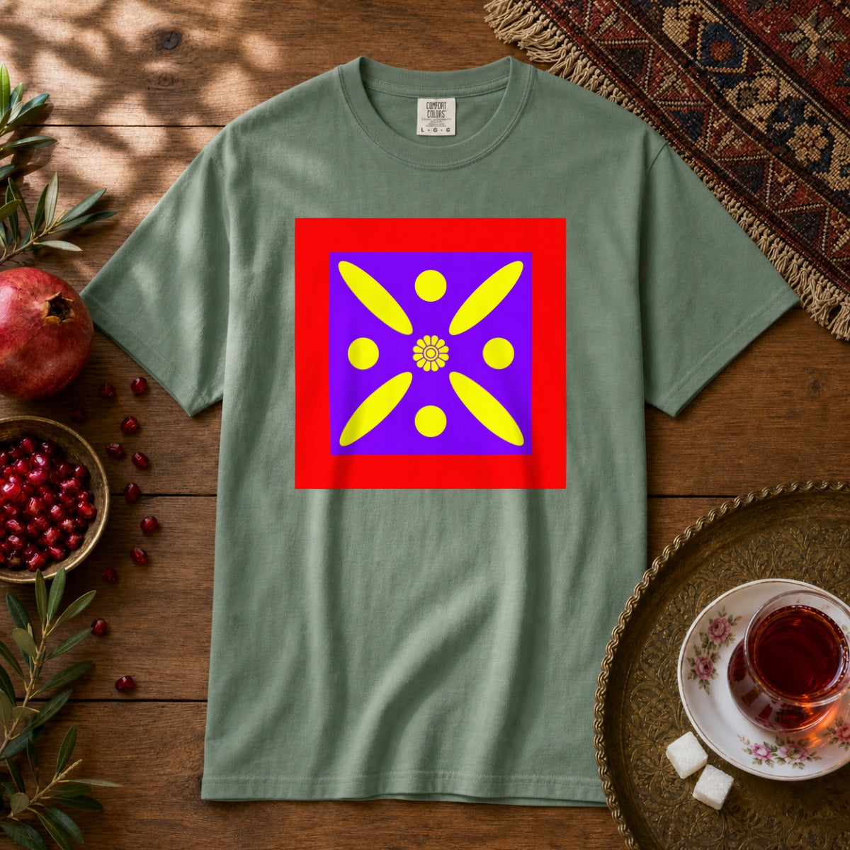 Derafshe Kaviani Premium Tee - Light Green