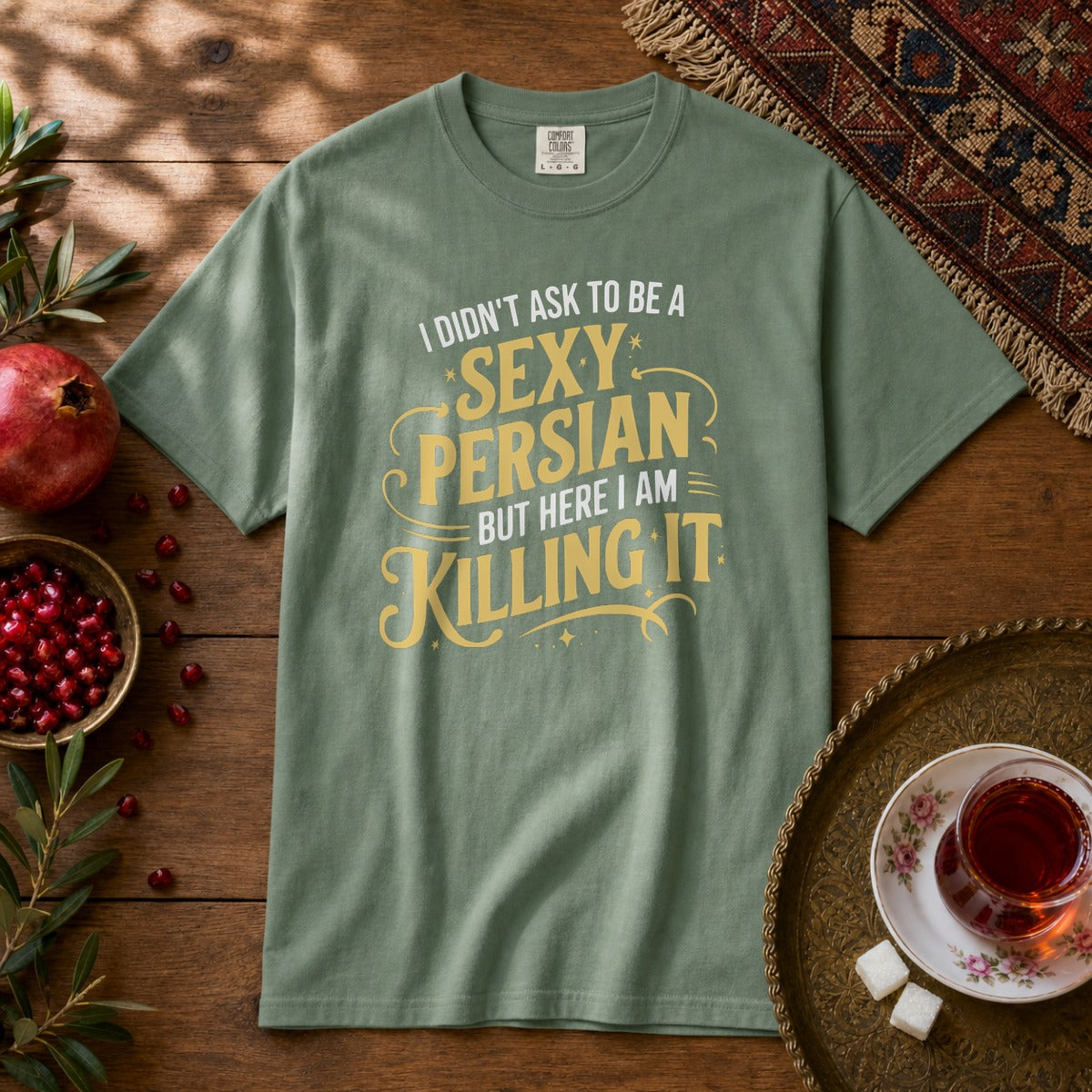 Sexy Persian Premium Tee - Light Green