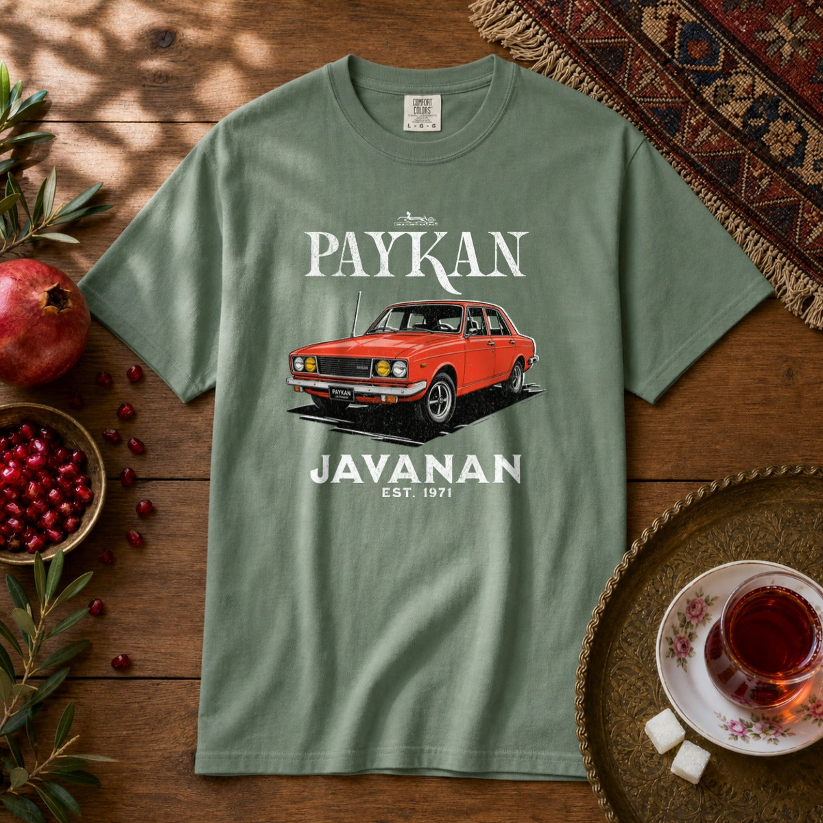 Paykan Javanan Premium Tee - Light Green
