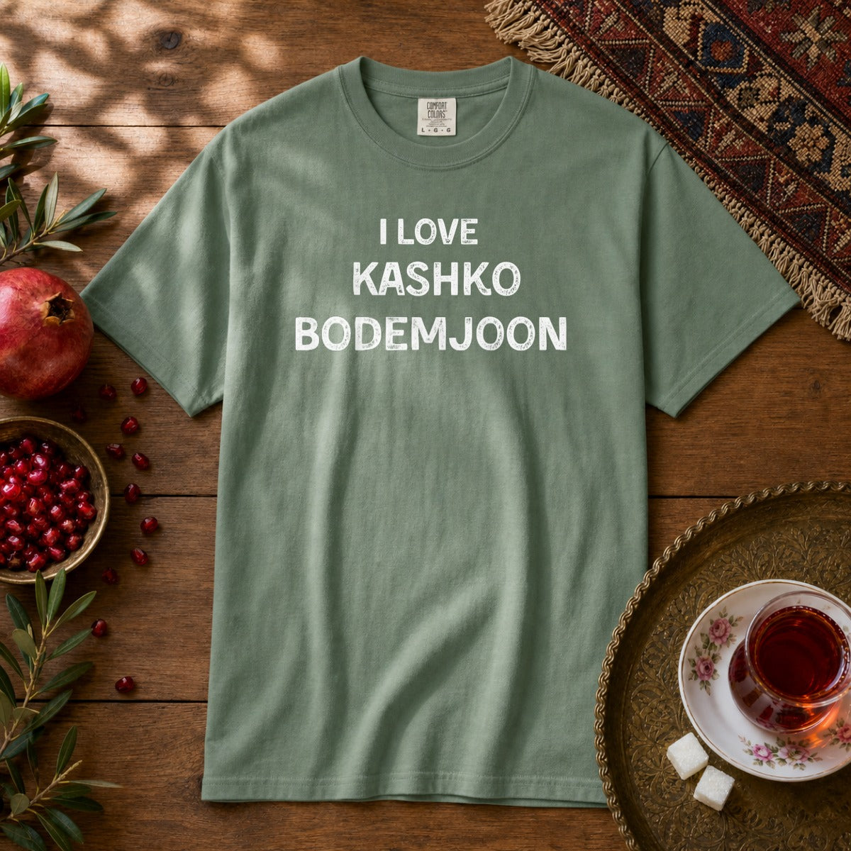 I Love Kashko Bodemjoon Premium Tee - Light Green