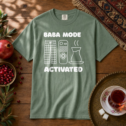 Baba Mode Activated Premium Tee - Light Green