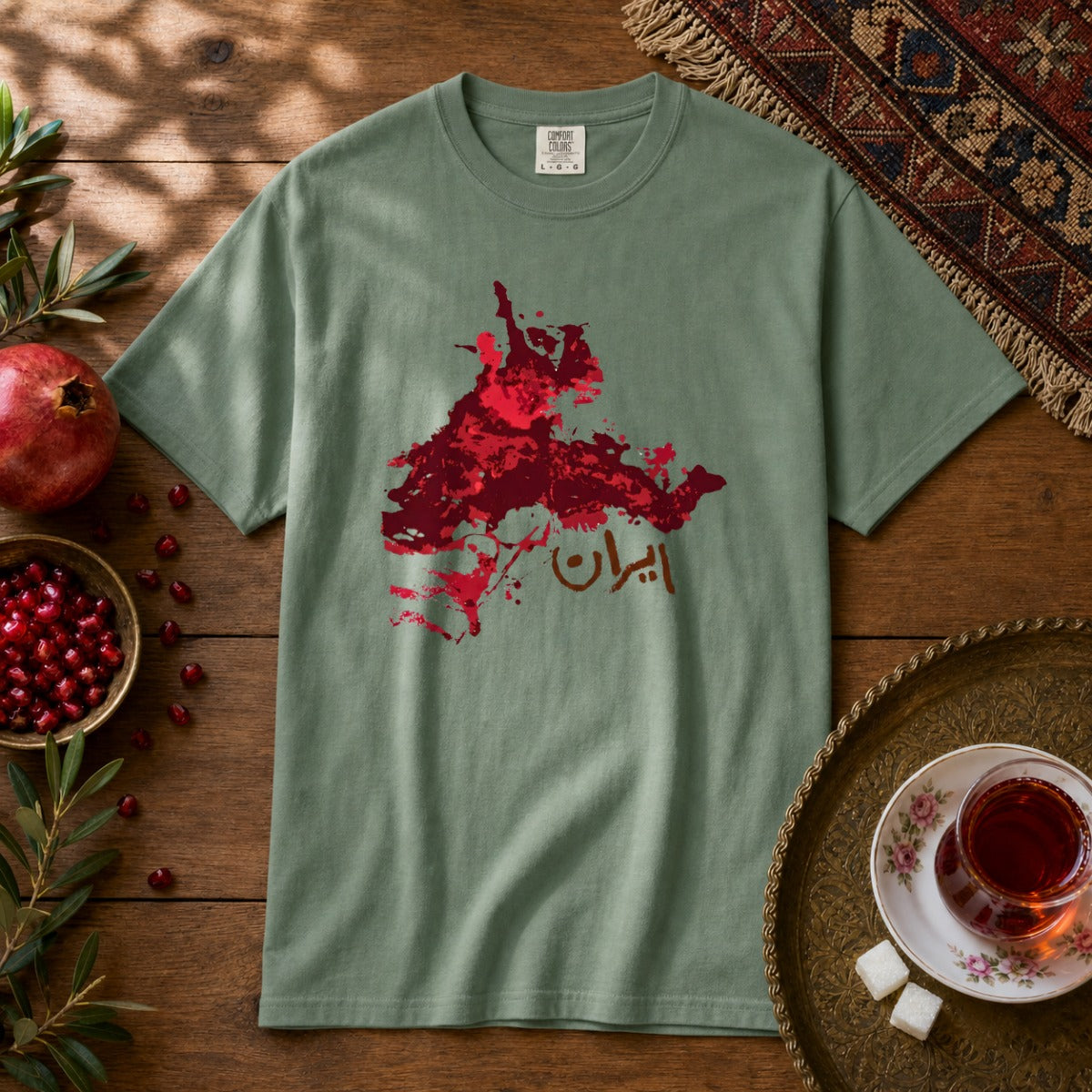 Iran in Blood Premium Tee - Light Green