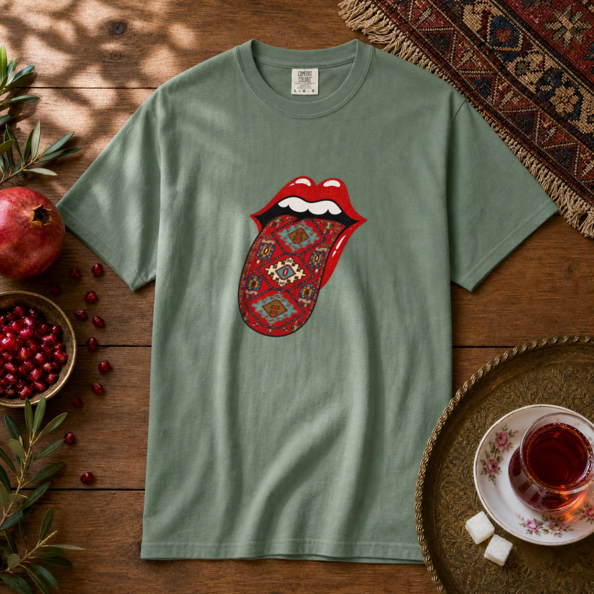 Hot Lips Premium Tee - Light Green